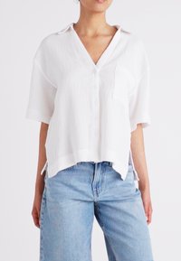 Gina Tricot GAUZE SHORT SLEEVE  - Skjorte - white