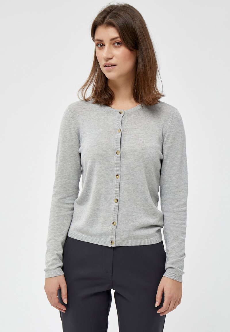 PEPPERCORN PCTANA - Vesta na kopčanje - light grey mel.
