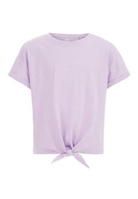 WE Fashion KNOOPDETAIL - Print T-shirt - Apdrukāts T-krekls - violet