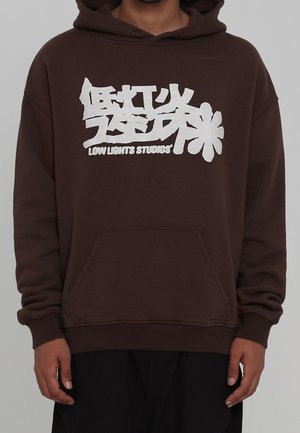 Felpa con cappuccio - brown