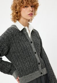 Koton TEXTURED - Cardigan - anthracite