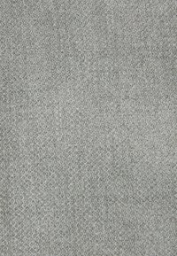 Gray fabric with a textured, woven appearance. The material is soft and uniform, with subtle variations in shade and no visible patterns.