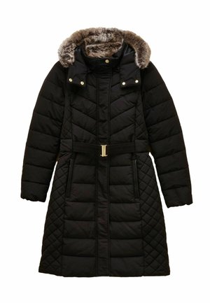 REGULAR FIT WITH HOOD - Wintermantel - black