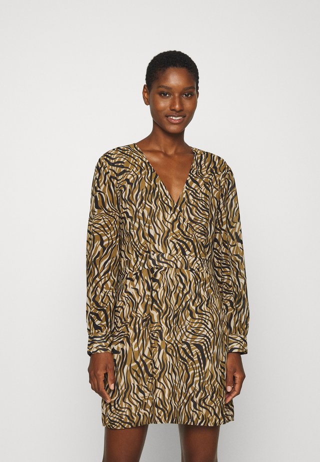 HARP WRAP DRESS - Day dress - khaki
