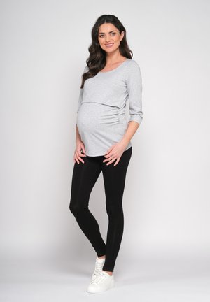3/4 SLEEVE 2 IN 1 BASIC - Longsleeve - grey