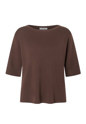 More & More, MORE & MORE KOMPAKTER, EDLER HALBARMPULLOVER - T-shirt basic - brown