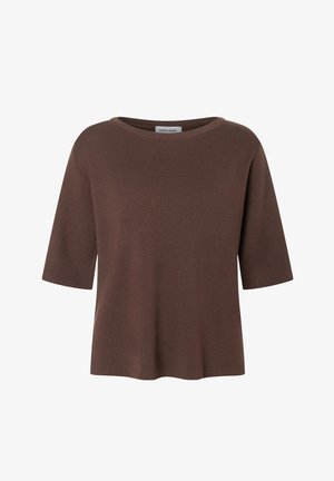More & More, MORE & MORE KOMPAKTER, EDLER HALBARMPULLOVER - T-shirt basic - brown