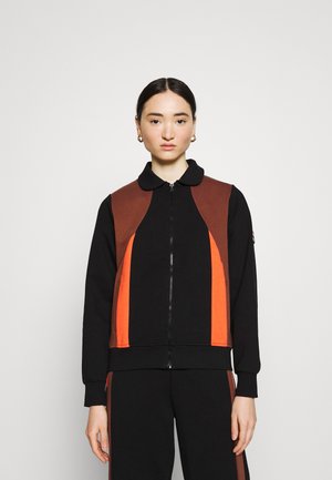 Fila EVONNE TRACK SUIT - Φούτερ με φερμουάρ - black beauty/potting soil