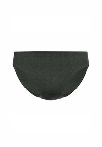 Donkergroene katoenen slips met een soepele textuur, eenvoudig ontwerp en medium bedekking. Voorzien van gebogen naden en een klassieke slipvorm.