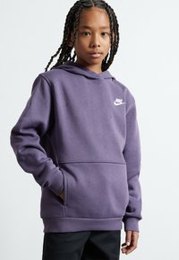 Nike Sportswear CLUB UNISEX - Bluză de molton - dark raisin/white