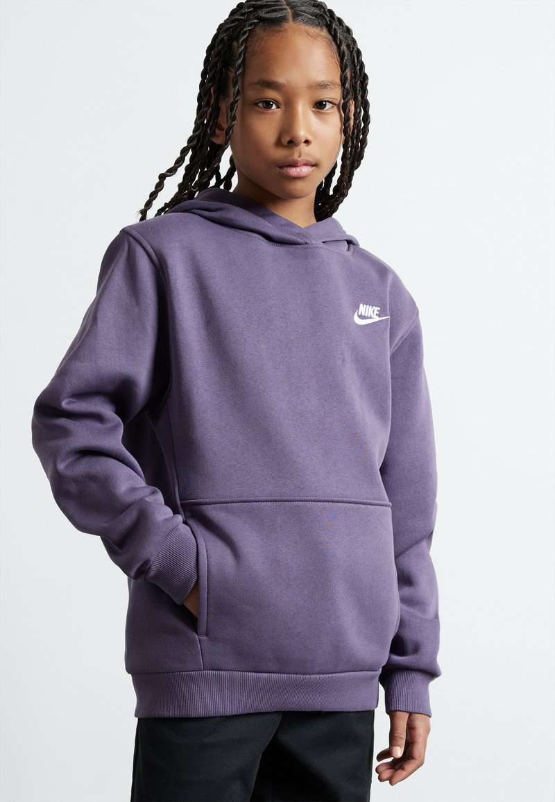 Nike Sportswear CLUB UNISEX - Bluză de molton - dark raisin/white