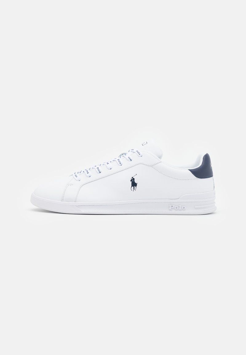 Polo Ralph Lauren - HERITAGE COURT II LEATHER TRAINER UNISEX - Trainers - white/newport navy, Enlarge
