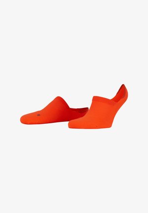 Chaussettes de cheville en coton rouge avec une bordure ribbed et une texture lisse. Présente un design incurvé, offrant une apparence invisible.