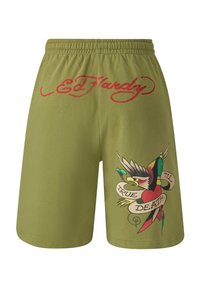 Ed Hardy TRUE TILL DEATH  - Tracksuit bottoms - green