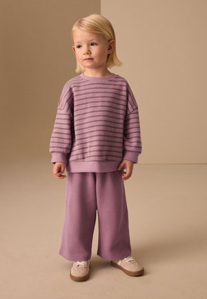 Next, LONG SLEEVE AND WIDE LEG SET - Tracksuit - pink stripe