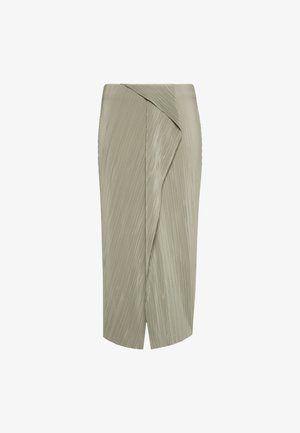 Calvin Klein, PLISSE MIDI SKIRT - Φούστα παρεό - roasted cashew