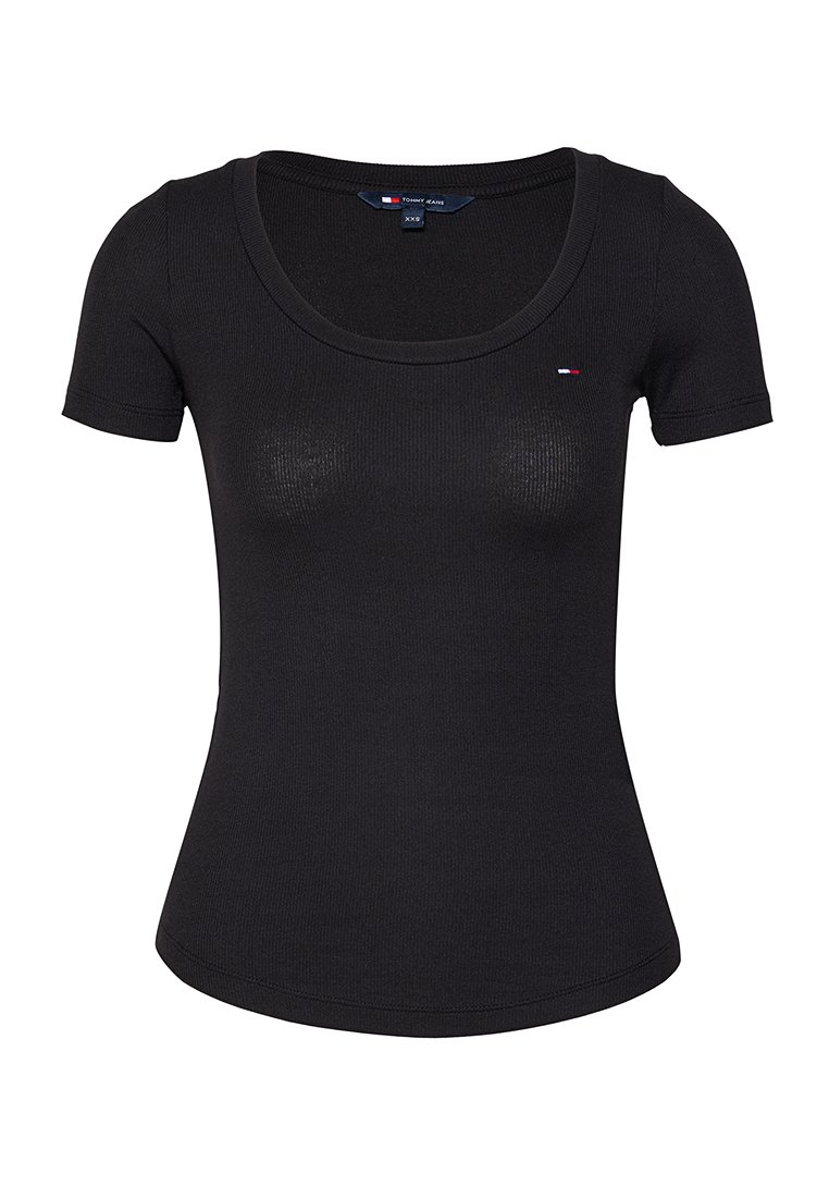Tommy Jeans T-shirt basic zwart Tommy Jeans T-shirt basic zwart