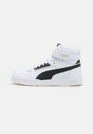 Puma GAME JR UNISEX - Sneaker high - white/black/team gold