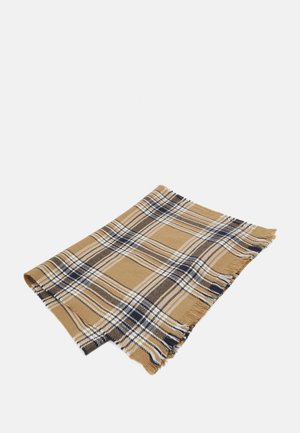 WOVEN LARGE CHECK SCARF - Scarf - light brown