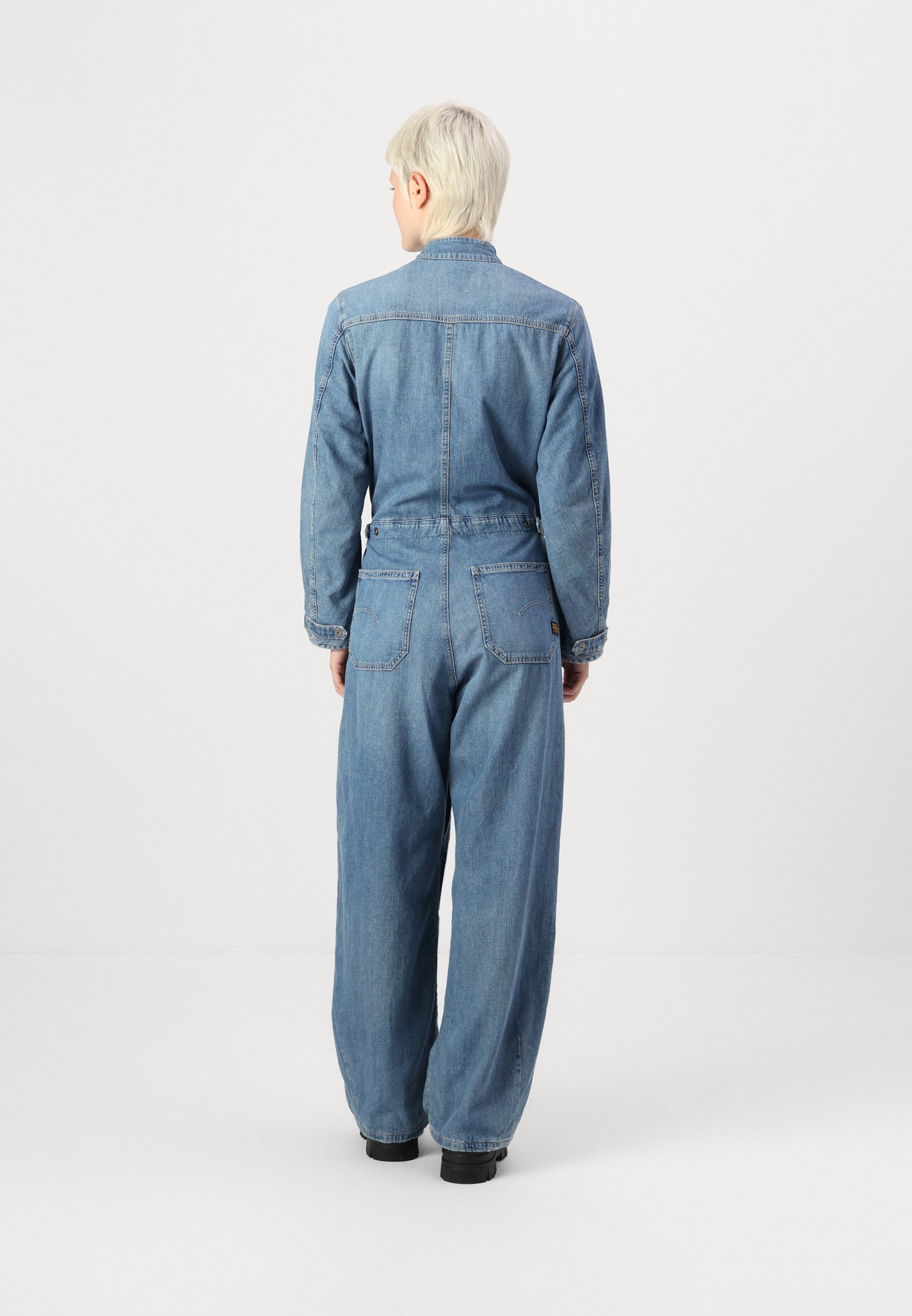G-STAR Damen Tailored Wrap Jumpsuit – Langarm-Overall Mit Wickel-Optik & Verstellbarer Taille | Business-Chic, Freizeit-Outfit