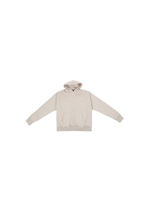 Beige Kapuzenpullover mit einer Vordertasche, langen Ärmeln und einer Kapuze. Mit gerippten Bündchen und Saum, aus weichem Stoff mit dezentem Logodetail.