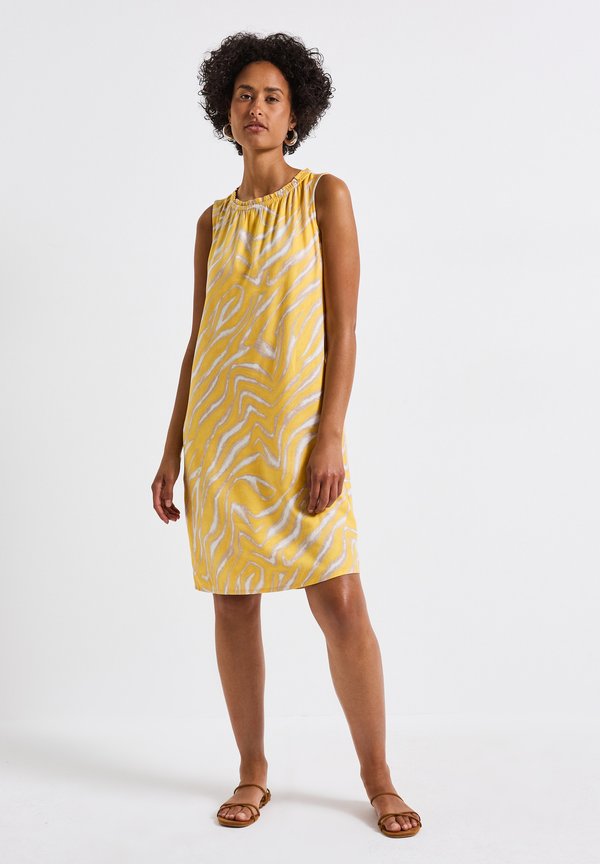 GEMUSTERTES - Freizeitkleid - gelb