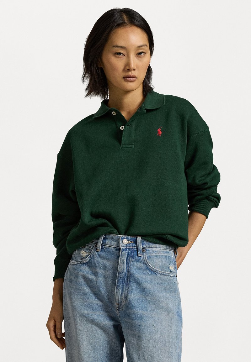 Polo Ralph Lauren POLO-COLLAR FLEECE PULLOVER - Ikdienas džemperis - college green