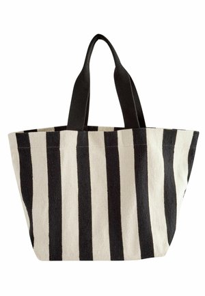 Next STRIPE SHOPPER REGULAR FIT - Geantă de pânză - black & white
