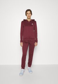 adidas Sportswear - LINEAR TRACKSUIT - Verryttelypuku - shadow red/white Pienoiskuva 1