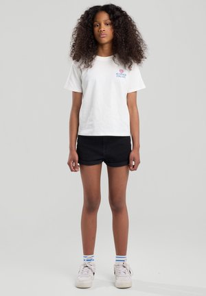 Denim shorts - washed black