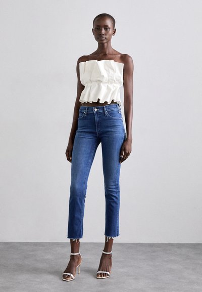 Mother THE MID RISE DAZZLER ANKLE FRAY - Jeans Skinny - blue denim