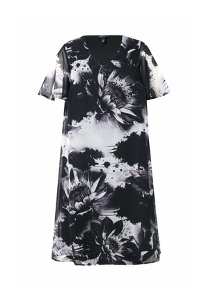 Ulla Popken FLORAL   - Jersey dress - black