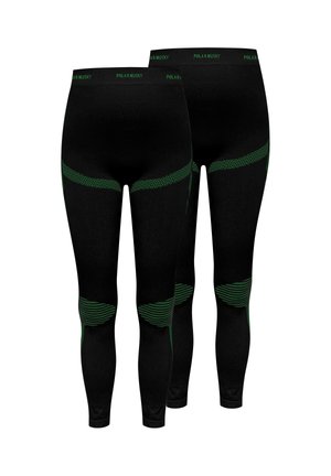 2 PACK THERMO - Unterhose lang - schwarz/grün