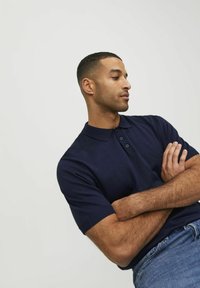 R.D.D. ROYAL DENIM DIVISION EINFARBIG - Bluză polo - navy blazer