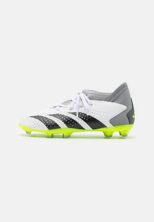 PREDATOR ACCURACY 3 - Firm-ground football boots - footwaer white/core black/lucid lemon