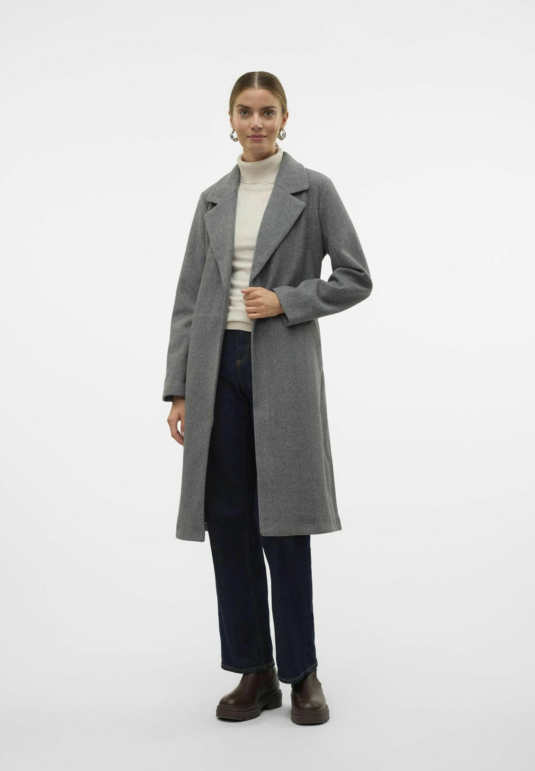 Vero Moda VMFORTUNEAYA GA NOOS - Classic coat - medium grey