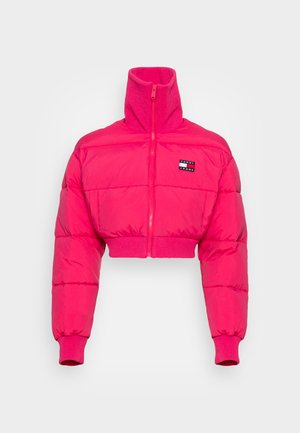 ULTRA CROP COLLAR PUFFER - Vinterjakke - jewel pink