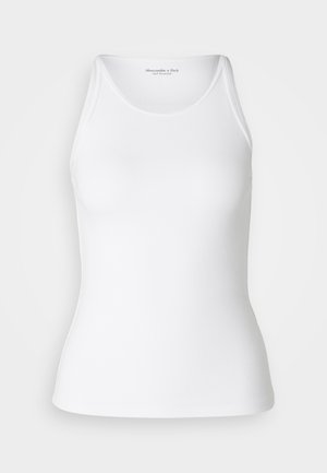 Abercrombie & Fitch HIGHNECK 4WAY CURVE HEM CAMI  - Top - brilliant white