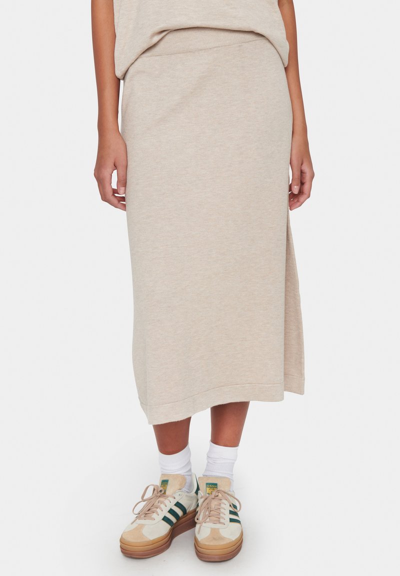 IVIVI Jupe balançoire femme à rayures beige taille L bouton