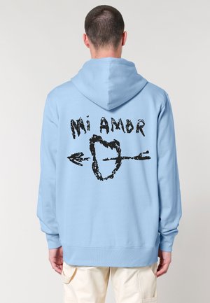MI AMOR BACK EMBROIDERY - Sweat zippé - blue