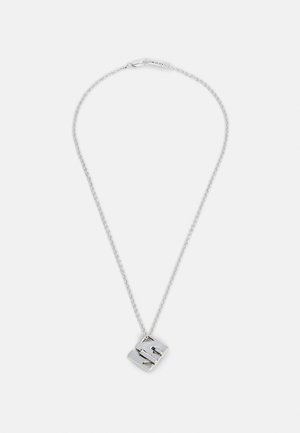 PUZZLED SQUARE PENDANT NECKLACE UNISEX - Halskæder - silver-coloured