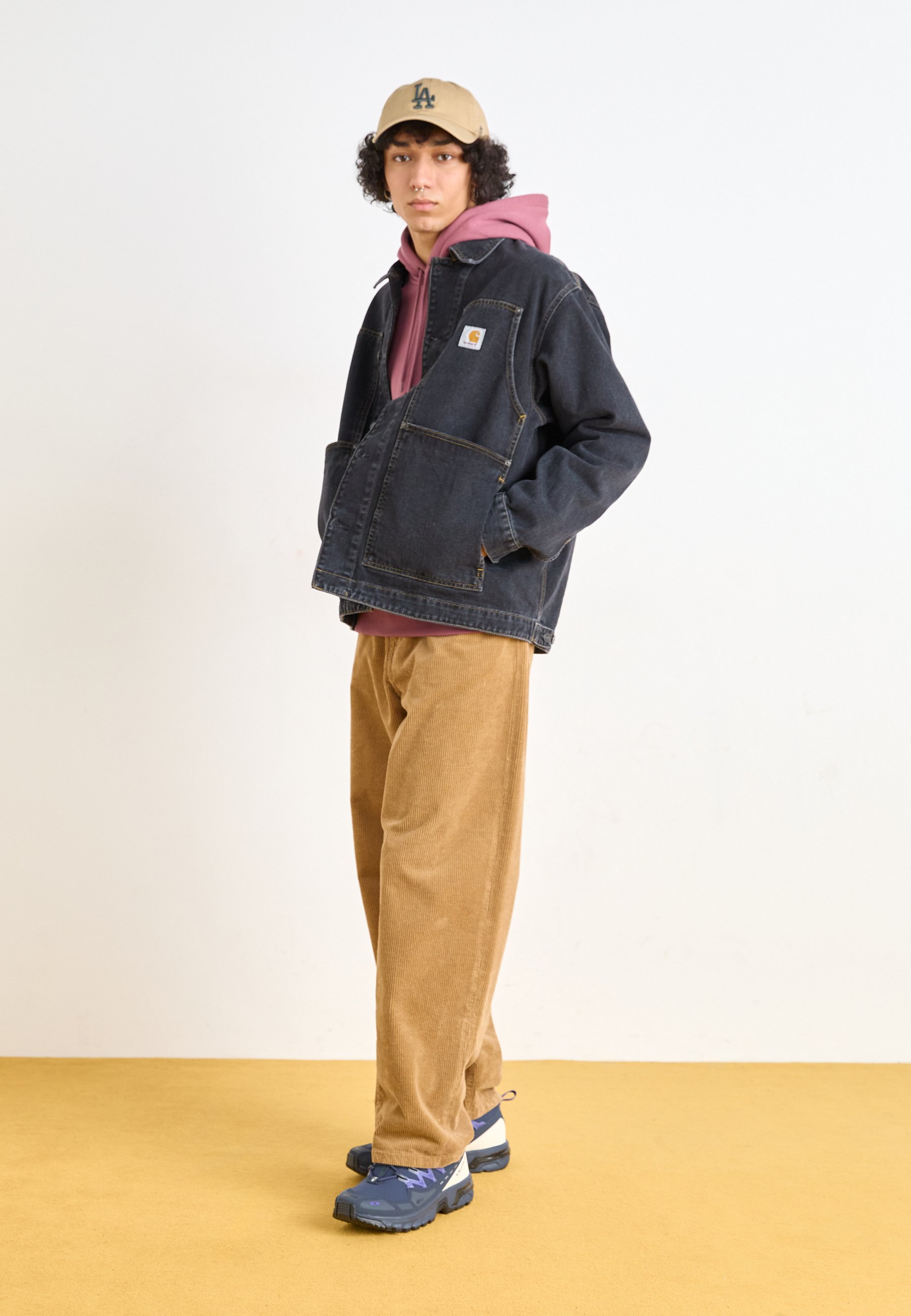Carhartt WIP DOUBLE FRONT JACKET - Denim jacket - black stone