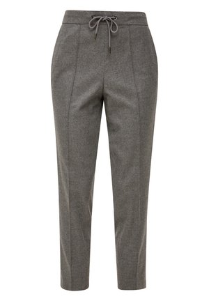 s.Oliver BLACK LABEL REGULAR JOG MIT PINTUCKS - Pantalon classique - graphit