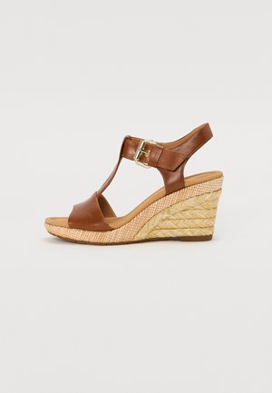 Wedge sandals - peanut