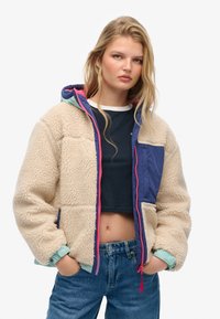 Superdry & Co VINTAGE HOODED - Veste polaire - vintage ecru
