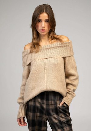 LEJUNON MELANGE - Pullover - beige melange