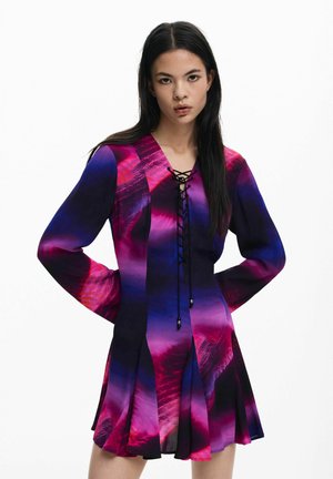 WITH NECKLINE - Day dress - purple