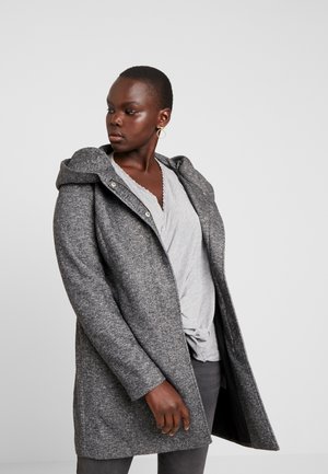 ONLY Carmakoma CARSEDONA LIGHT COAT - Kratki kaputi - dark grey melange