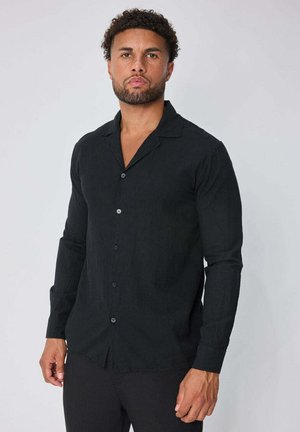 FRILIVIN, CHEMISE UNIE À MANCHES LONGUES - Chemise - noir