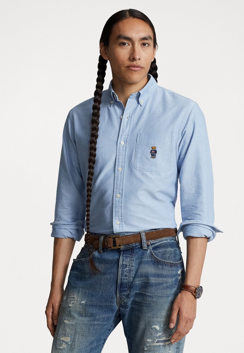 Polo Ralph Lauren - CUSTOM FIT POLO BEAR OXFORD SHIRT - Camisa - blue, Ampliar